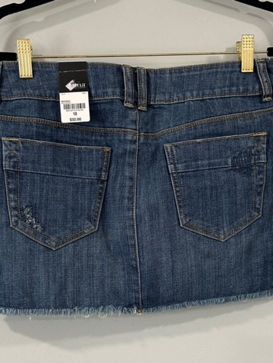 a.n.a Distressed Blue Mini Skirt med wash size 10 - Picture 2 of 13